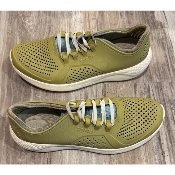 CROCS Yellow and White Women's Sneakers - Picture 5 of 6